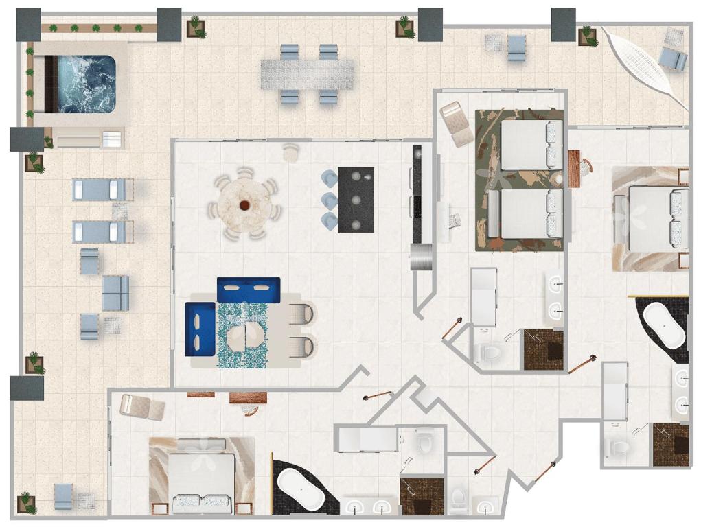 Residential Retreat 3 Bedroom Suite Ocean Front Garza Blanca Los Cabos Resort & Spa - 3