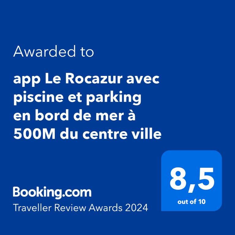 app Le Rocazur avec piscine et parking en bord de mer à 500M du centre ville - 2