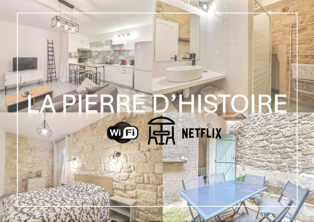 Hyper Centre Terrasse Wifi La Pierre d'Histoire, Beaucaire