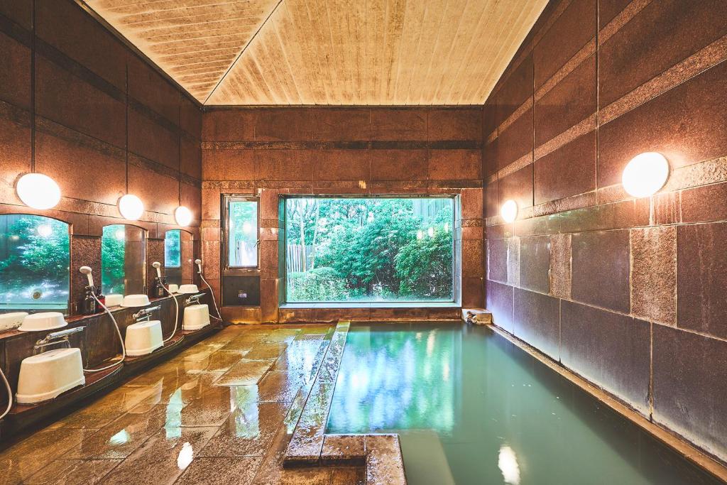 Hot spring bath, Shiki Resort Gora Saika in Hakone