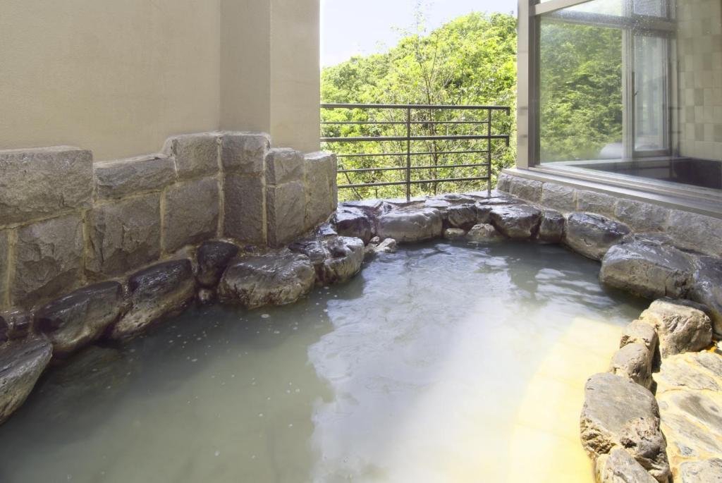 Hot spring bath, Hotel Laforet Nasu in Nasu