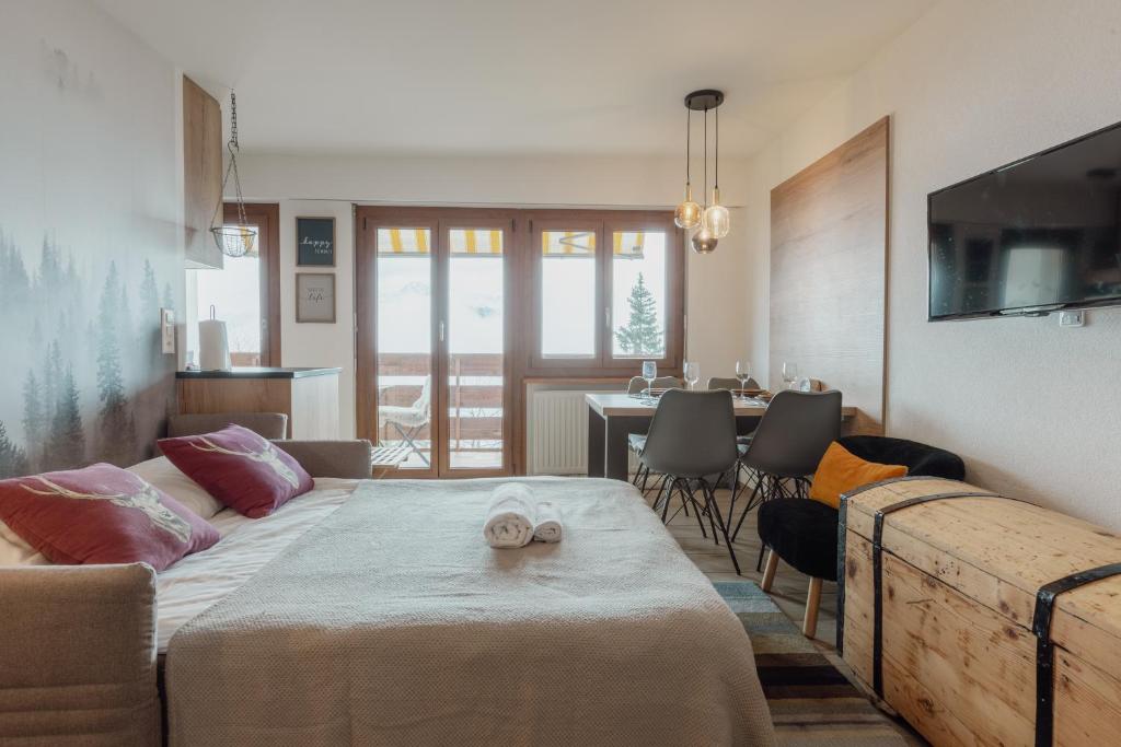 Studio rénové avec vue imprenable sur les Alpes - 4