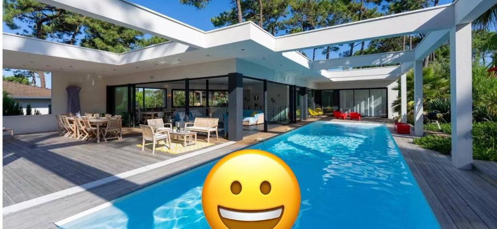 Villa CALIFORNIA Piscine chauffée 14x4m Moulleau Abatilles 10 pers - 1