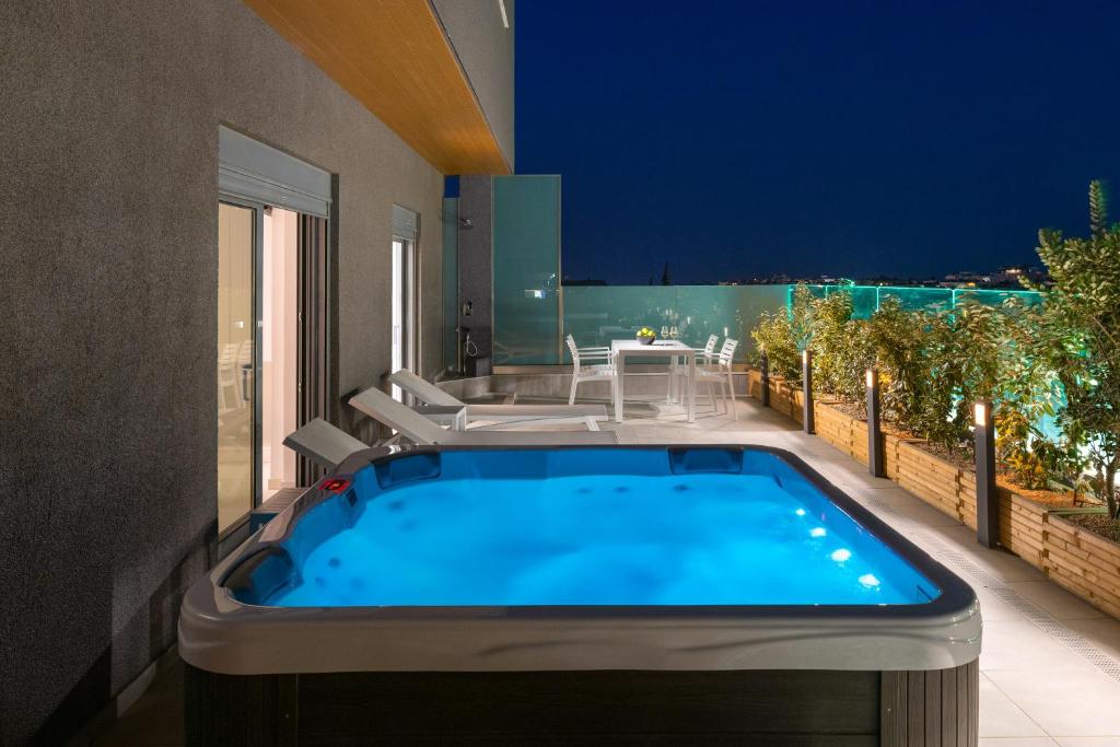 Rhodes Skyline Suite with out Door Jacuzzi Sea View A2, Ixia