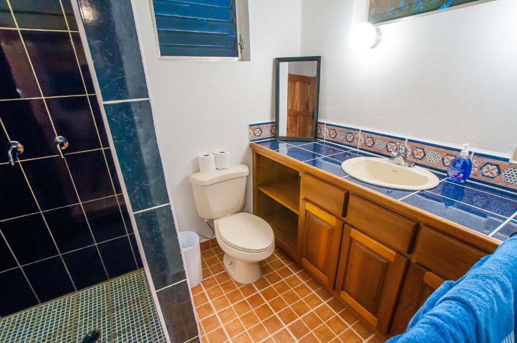 Bathroom, Hotel Chillies and Native Sons Diving in Roatan Island