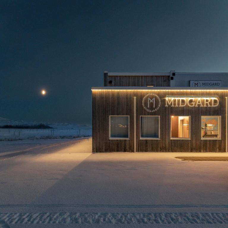 Entrance, Midgard Base Camp in Hvolsvollur