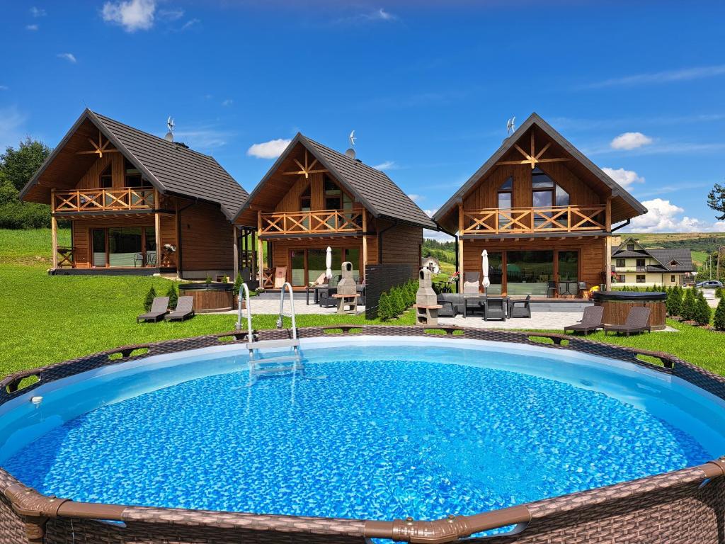 Sołtysie Chaty - Domek z prywatną balią, Łapsze Niżne