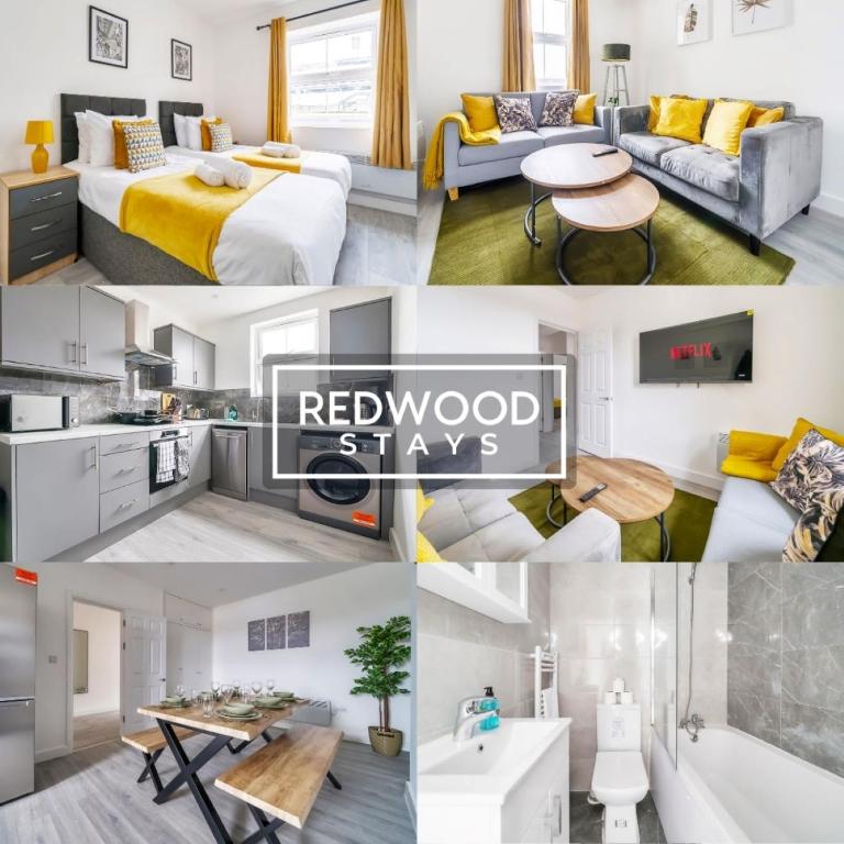Well-Equipped Serviced Apartments in Aldershot Town Centre, Free WiFi By Redwood Stays, Aldershot