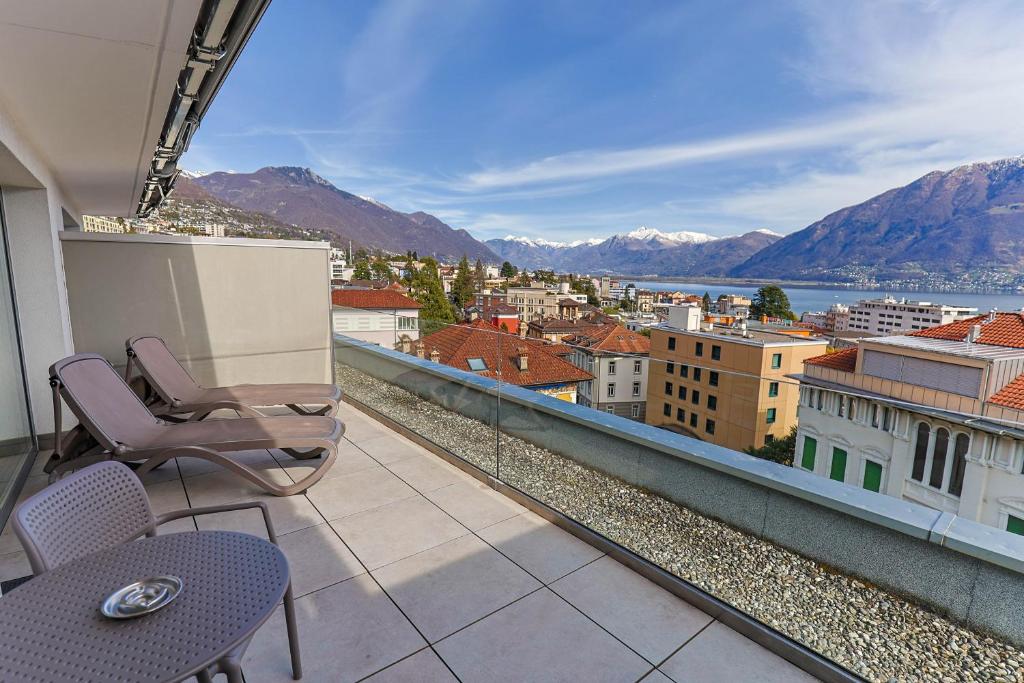 Balcony/terrace, Hotel Muralto Locarno in Locarno