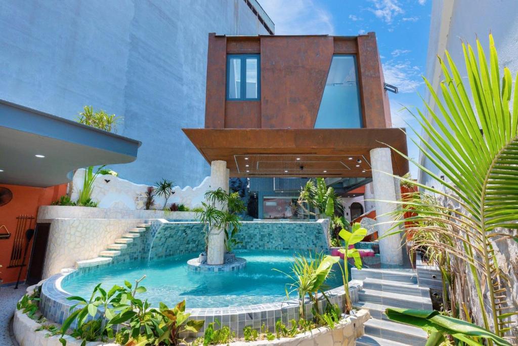 Wabi Sabi Villa * Ho Boi Thac Nuoc 140 m2 * Phong Karaoke Thuy Cung