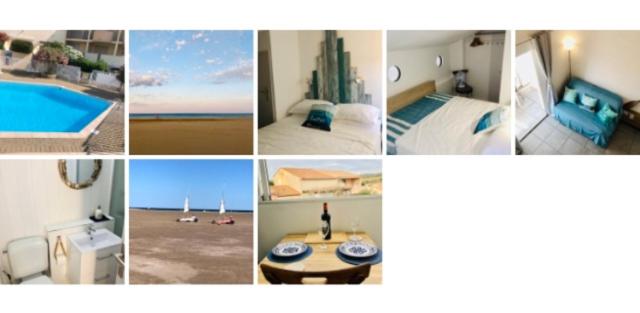 Stylish studio close to beach in residence with pool, Narbonne