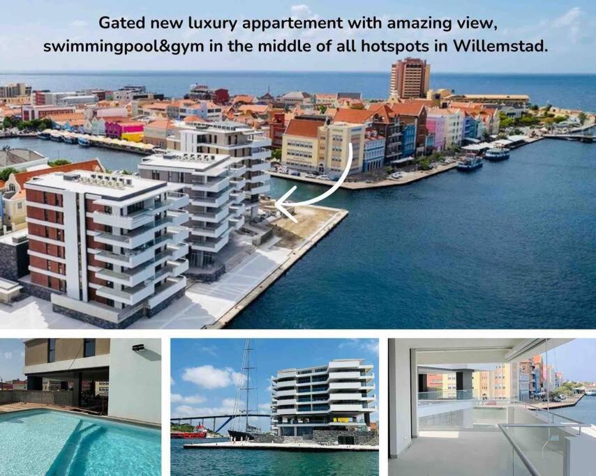 Luxe appartement uitzicht op stad, zee en Handelskade, Willemstad