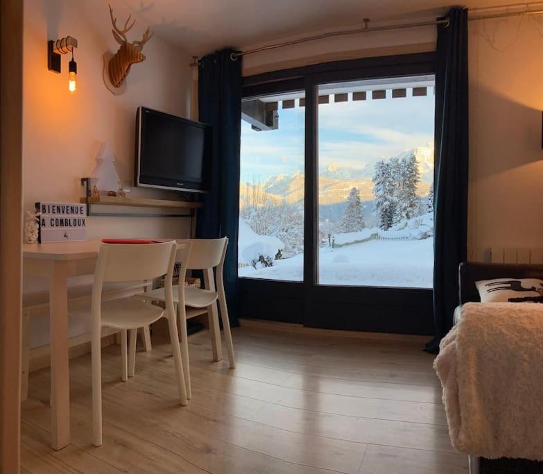 La marmotte: Vue Mont Blanc, terrasse, parking - 4
