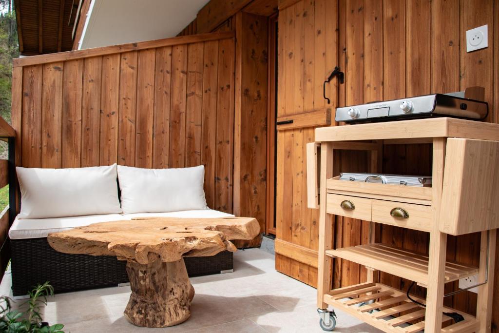 Studio cabine Au Loup Blanc avec vue Mont Blanc - 4