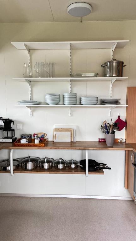 Kitchen, Skipalaekur Guesthouse in Egilsstadir