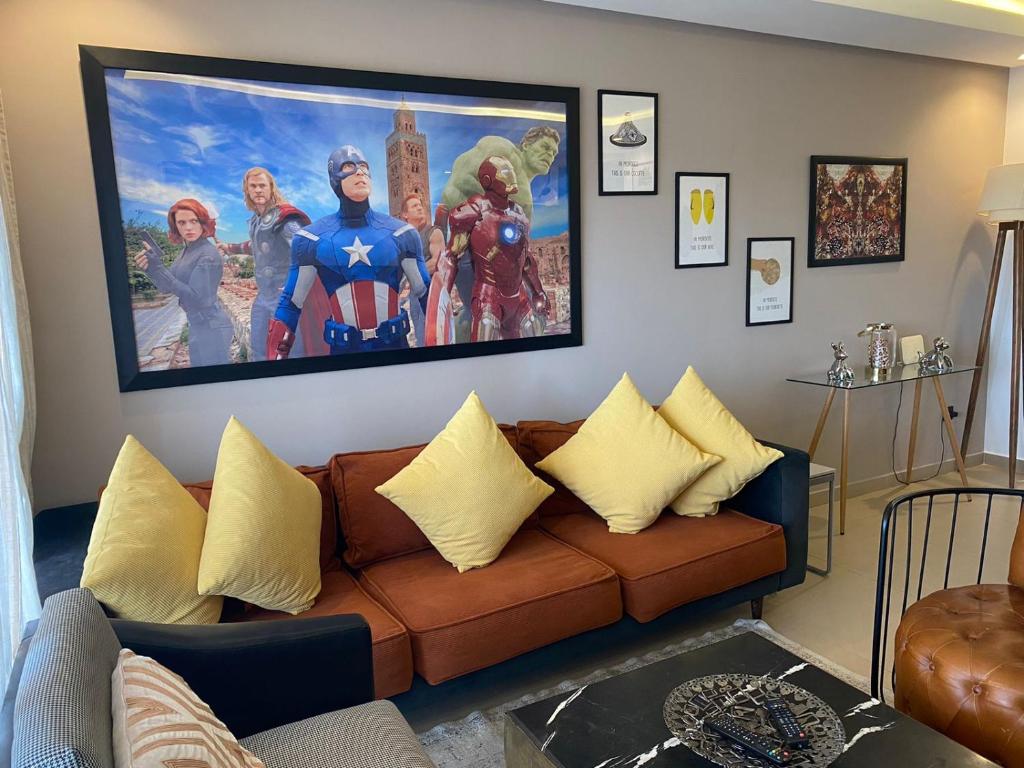 Luxueux Appart Hivernage avec vue sur L''Atlas, Marakéš