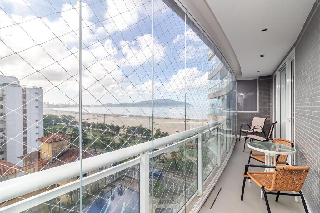 AP OCEAN UNLIMITED - Vista panorâmica da praia de Santos no Unlimited, Santos