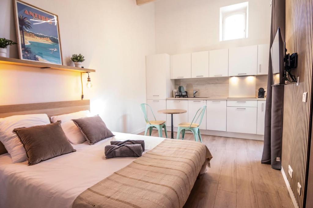 Parking inclus Vieil Antibes 200m mer Climatise Studio 2 personnes - 1