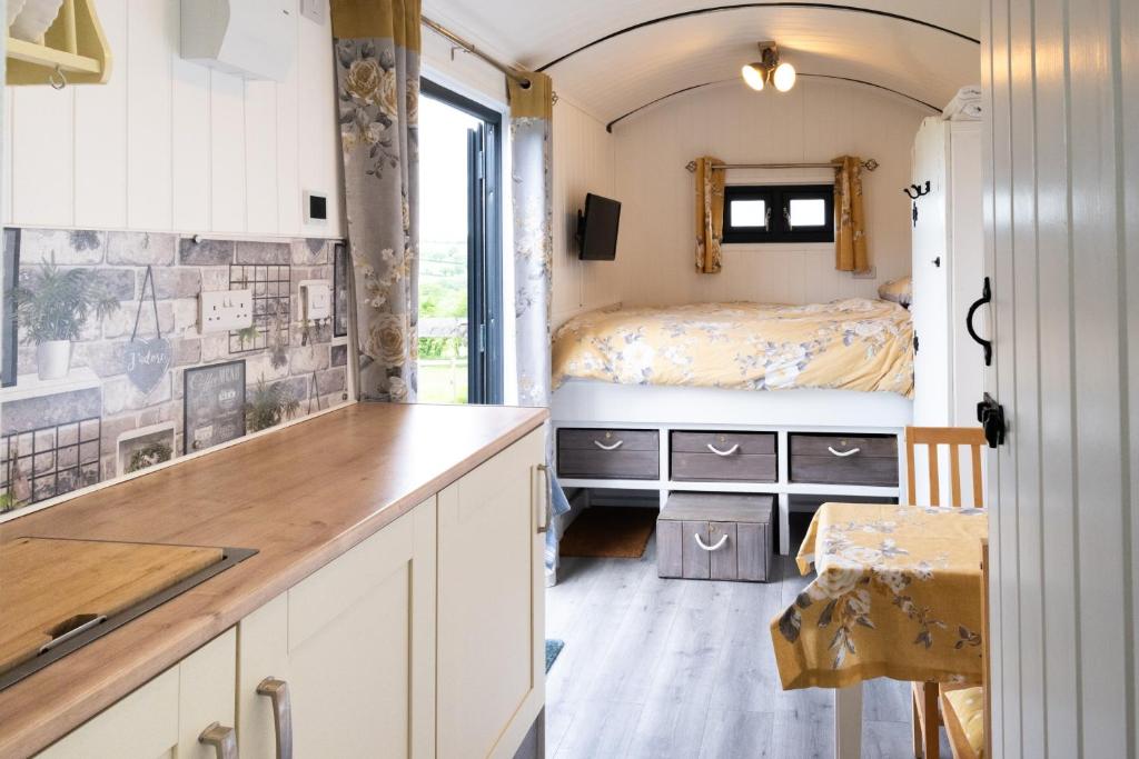 Shepherds hut with valley views, Bodmin