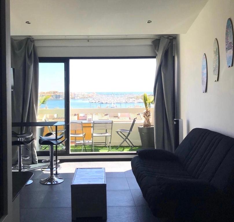 Studio mezzanine Cap d’Agde vue sur port et mer - 5