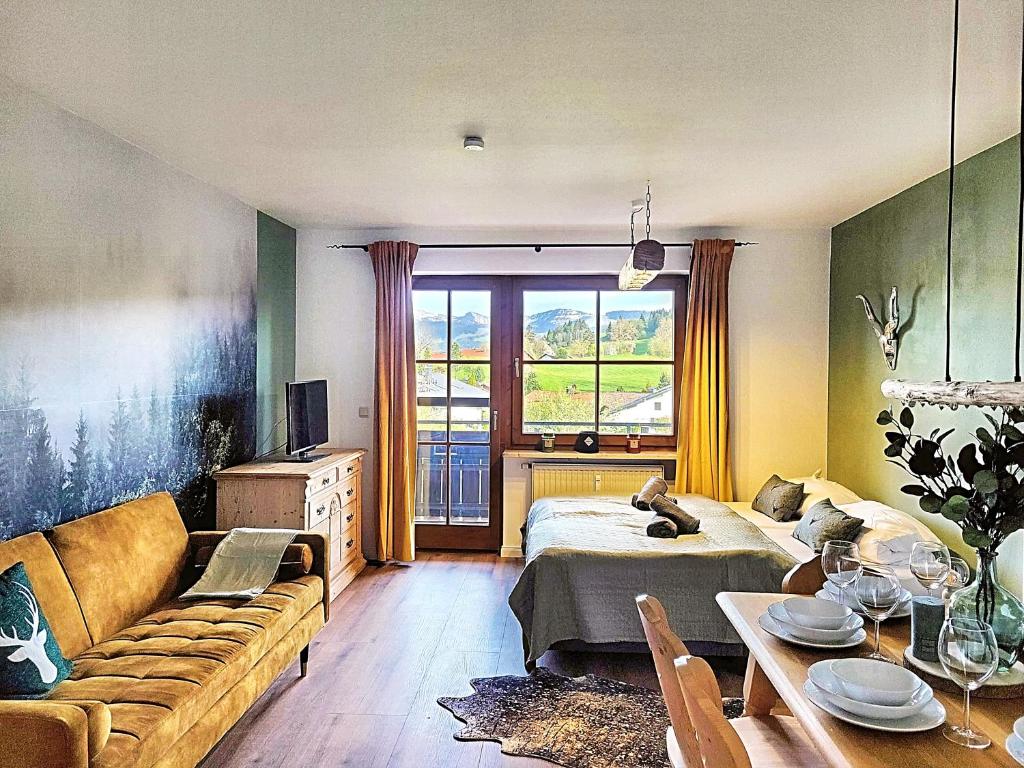 Bergnest Lodge mit Bergblick - Ca 3 min Skilift - Balkon - Garten - 6 Pers - Hund - Luftkurort - nähe Buchenegger Wasserfälle - Eistobel - Bodensee - 3