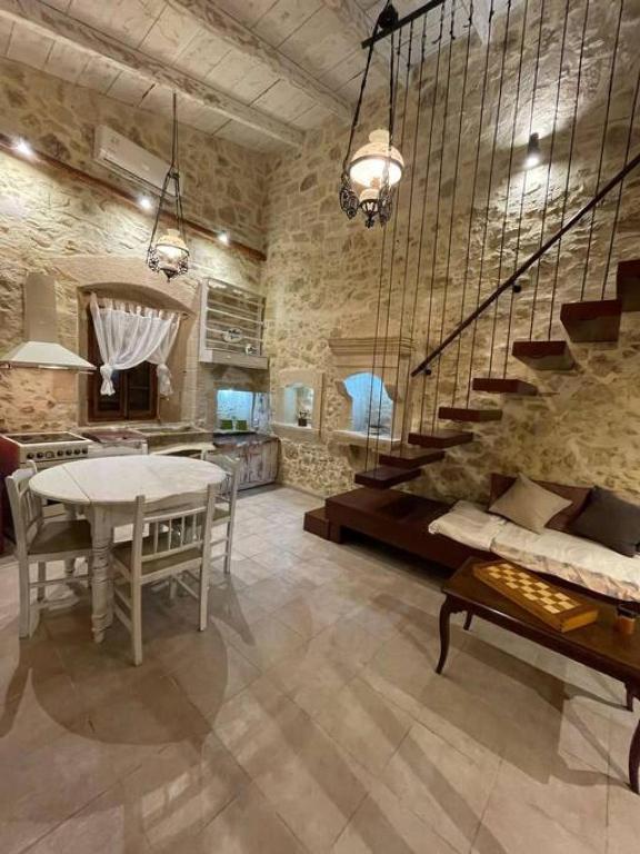 Kitchen, Village Little House at Roustika in Crete Island