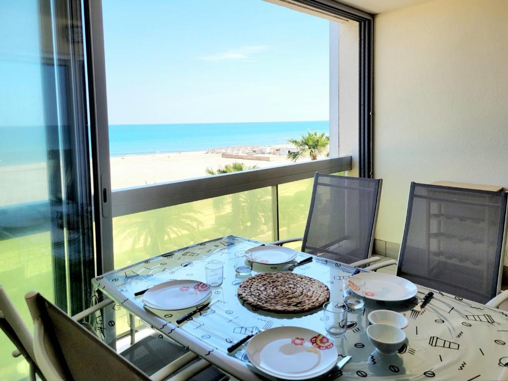 Canet-en-Roussillon - 4 pers - T2 - Clim - Loggia vue mer - Parking - FR-1-794-125 - 2
