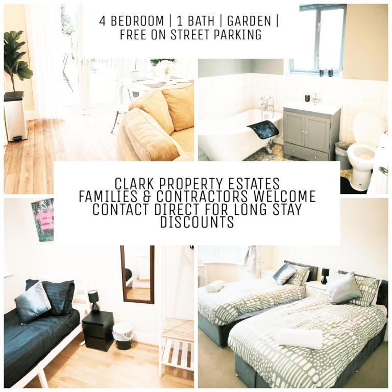 CLARK PROPERTY ESTATES - Southend SS0 - 4 Bedrooms - 5 Beds - Garden - Business & Leisure - Long or Short term - Enquire Today for OFFERS and more properties! -, Southend-on-Sea