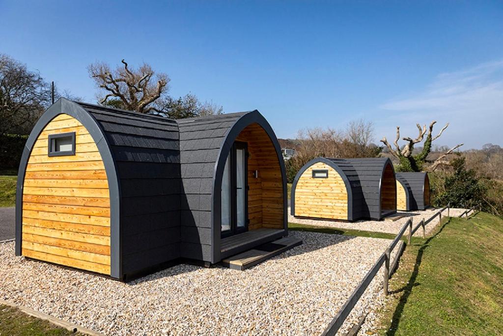 Camping Pods Wood Farm Holiday Park, Charmouth - pet-friendly stay