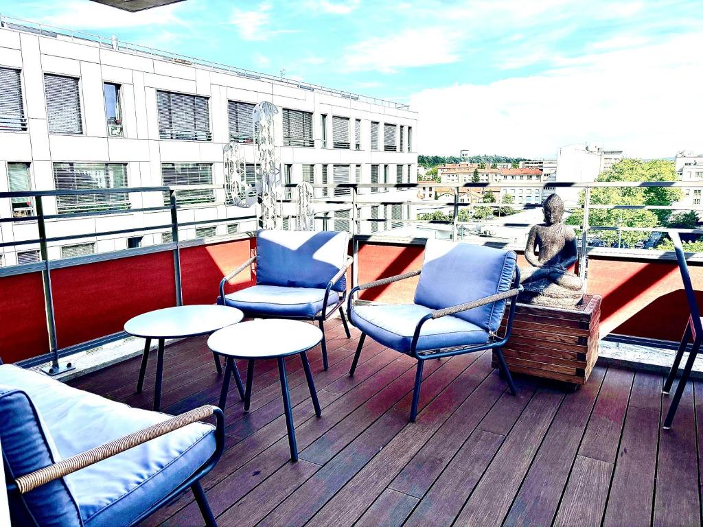 T2 Little Bohême proche hôpitaux terrasse plein ciel - 5