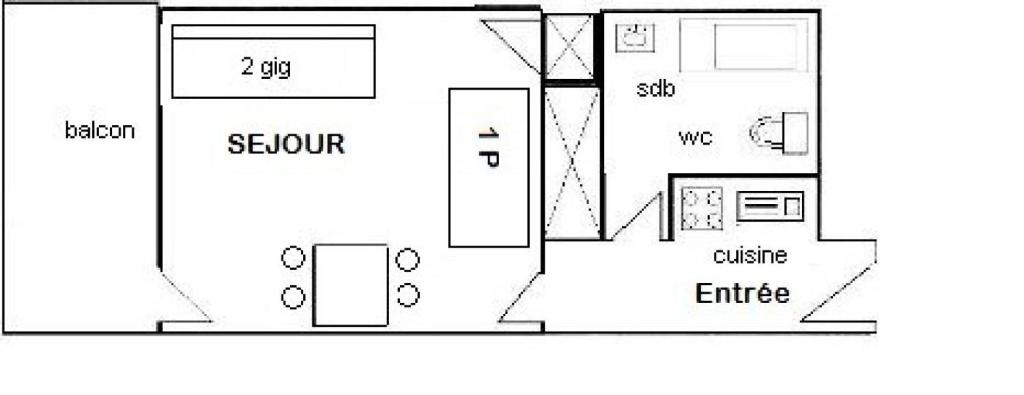 Résidence Le France - Studio 3 pers - LE FRANCE - 723FR - PLAGNE CENTRE MAE-9164 - 2