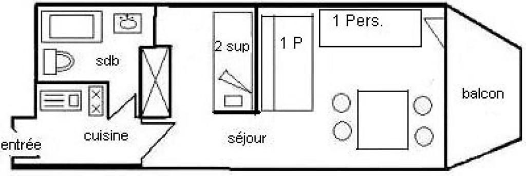 Résidence Aime 2000 - Studio 3/4 pers - Partie Etoile - PLAGNE AIME 2000 - E09A2 MAE-8404 - 2