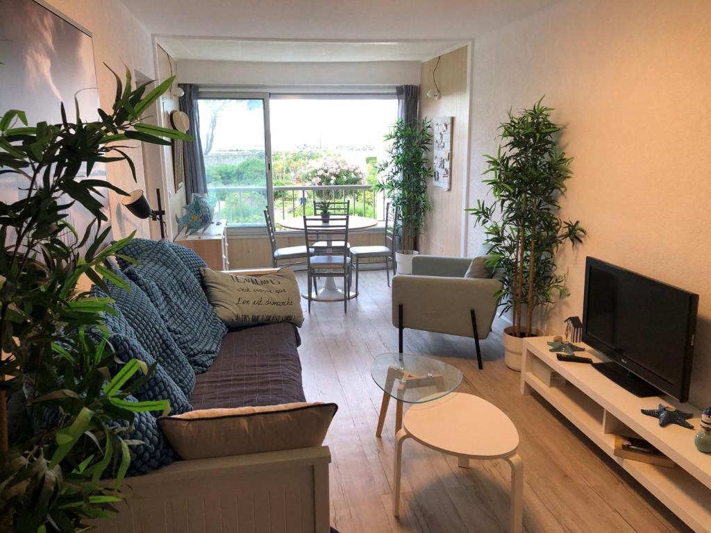 T2 4/5 personnes avec vue mer, accès plage, parking privé - FR-1-472-204 - 2