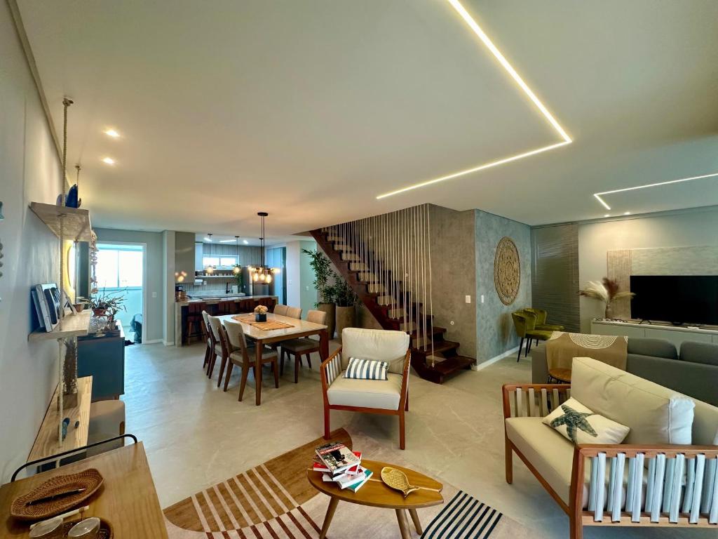 Cobertura exclusiva duplex com vista incrível da praia de Porto das Dunas, Aquiraz