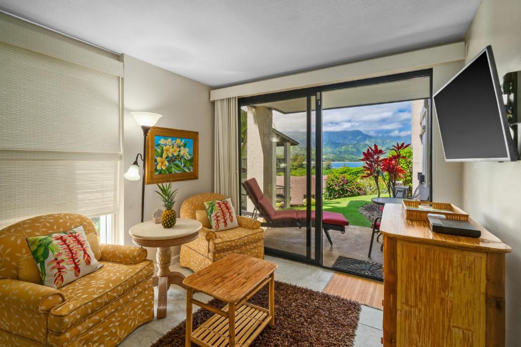 Ground Floor Studio 4101 at Hanalei Bay Resort, Ocean View, Pool, Tennis, Princeville