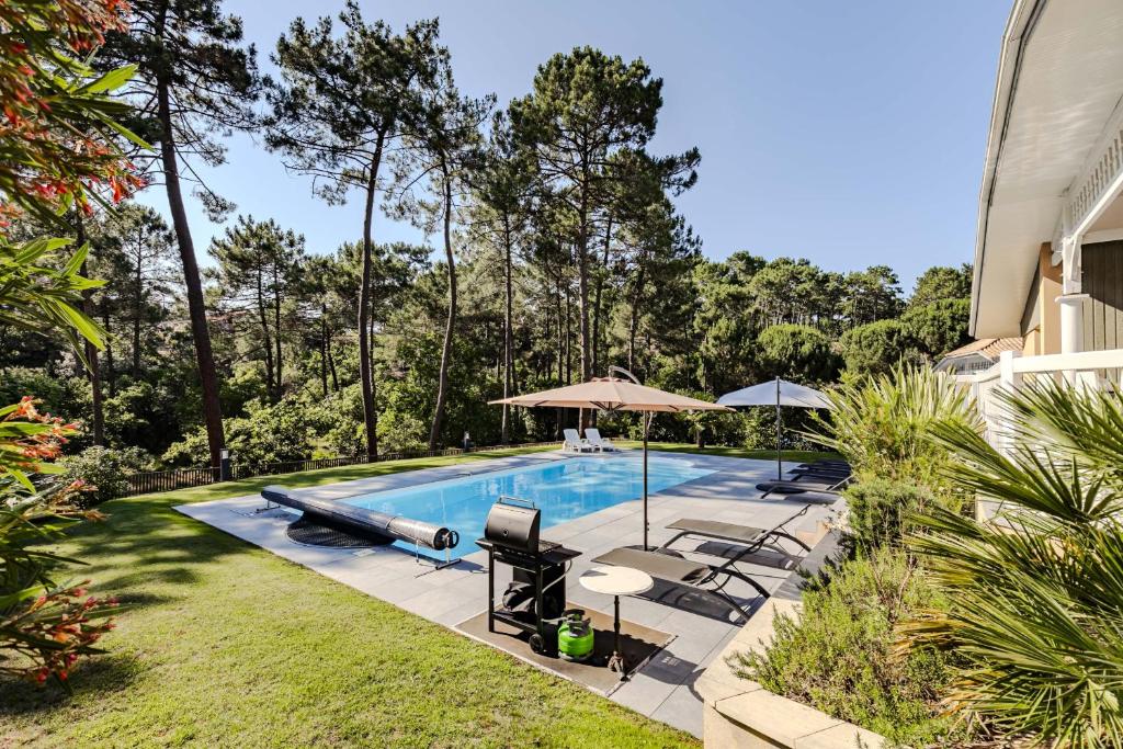 Villa rénovée,piscine chauffée, dans les pins à 4min de l'océan-AG29 - 2