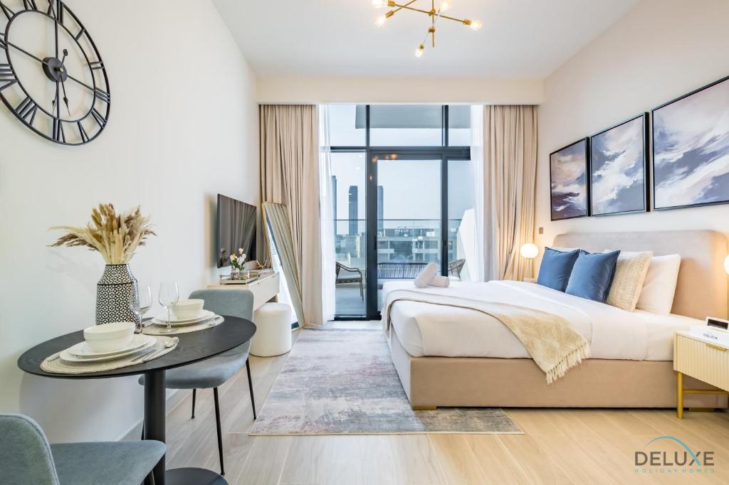 Delightful Studio Apartment in Azizi Riviera 20, Al Merkadh by Deluxe Holiday Homes, Dubaj