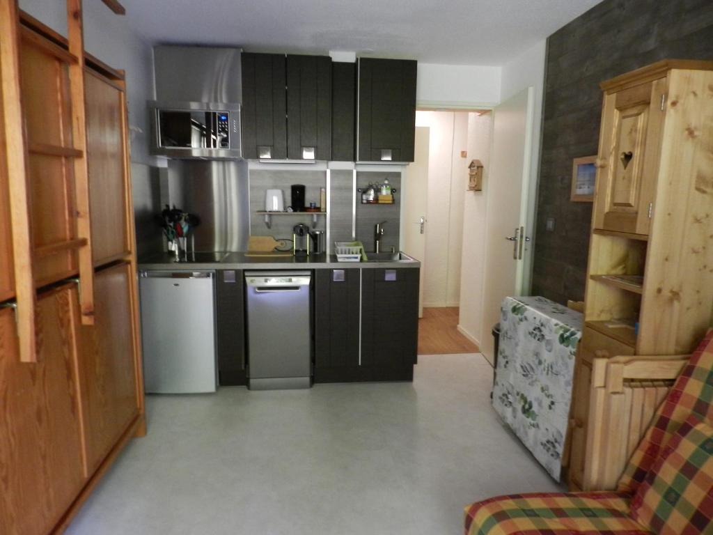 Studio 3 pers, face pistes, balcon, Le Pleynet - 1