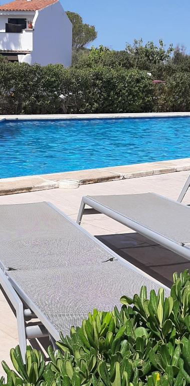 Aparthotel FLORA PARK & AQUAROCK — Swimming pool in Cala'n Bosch, Balearic Islands