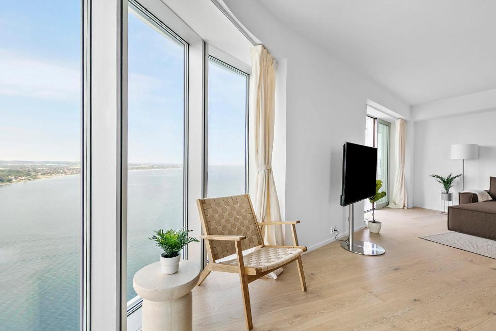 Penthouse suite on 35th floor, Arhus