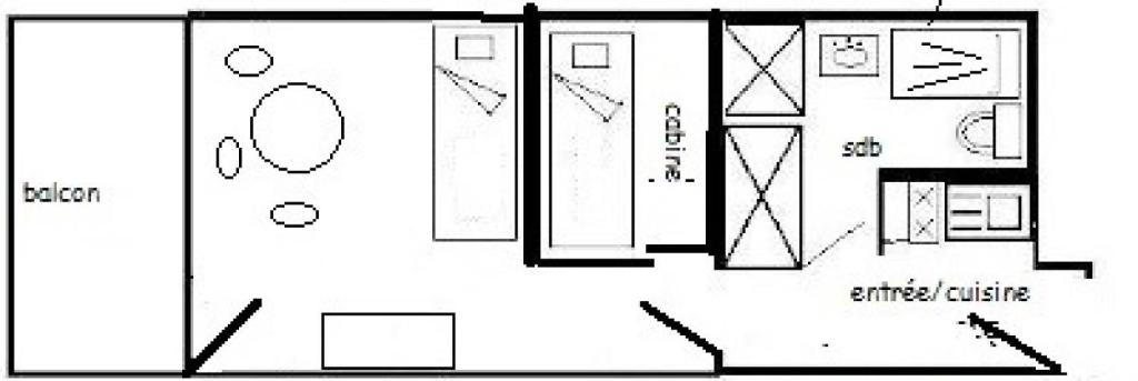 Résidence Le France - Studio 3/4 pers - LE FRANCE- 425FR - PLAGNE CENTRE MAE-6064 - 2
