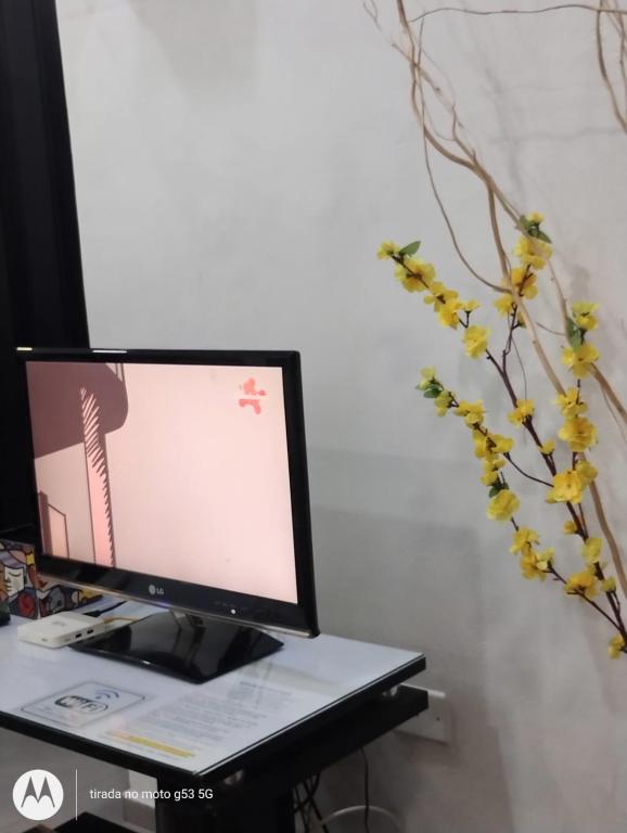 Apto com ar, 01 quarto e tv a cabo, Praia Grande