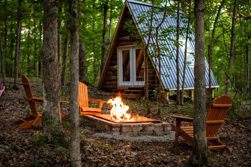 tiny A frame in the woods, Lincoln