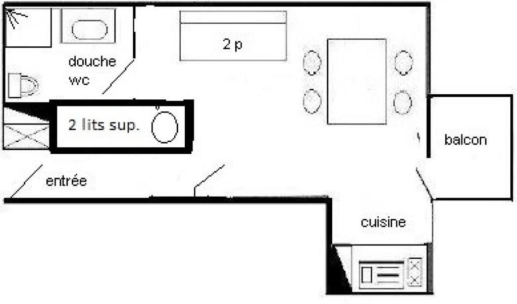 Résidence Les Hameaux I - Studio 3/4 pers - LES HAMEAUX I - 263H1 - PLAGNE VILLAGES MAE-9094 - 2