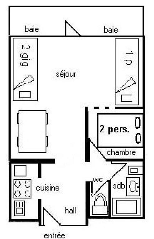 Résidence Le Jannu - 2 Pièces 5 pers - LE JANNU - 209JA - PLAGNE CENTRE MAE-8824 - 2