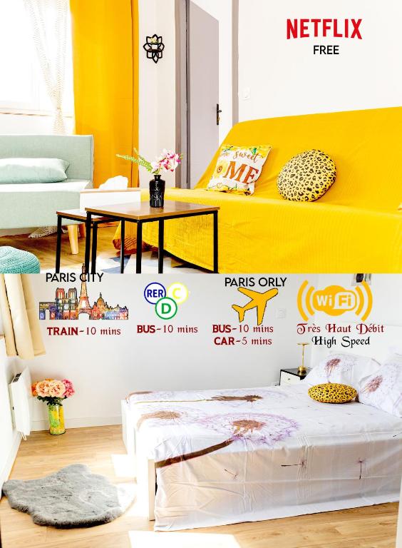 Sky Haven, 5Mins Orly Airport, Athis-Mons