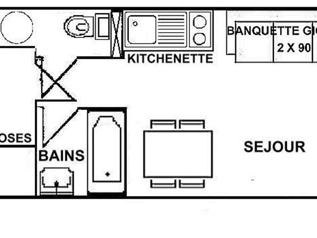 Studio cabine 4 personnes aux Saisies, centre proche - 4