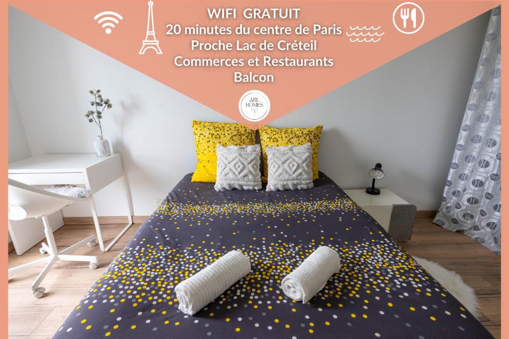Le VAL HOME - 20min de PARIS et ORLY - Balcon - WIFI - Espace de travail, Valenton