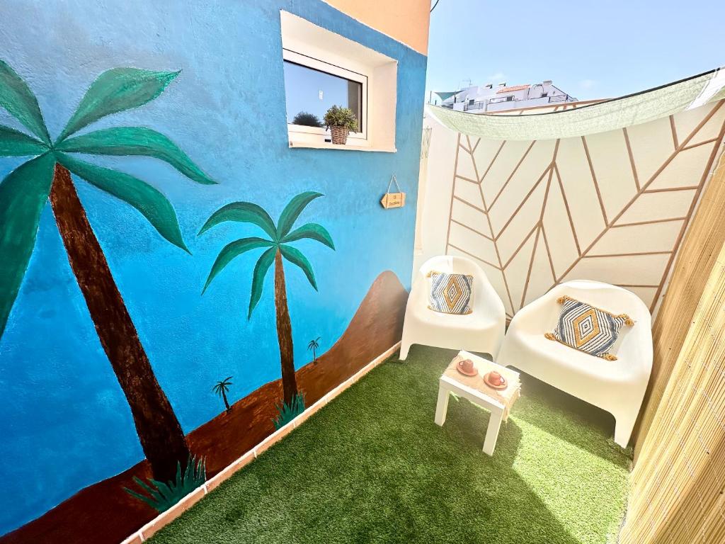 El Cocotero by the sea, desk,300mb fiber and terrace, Cotillo