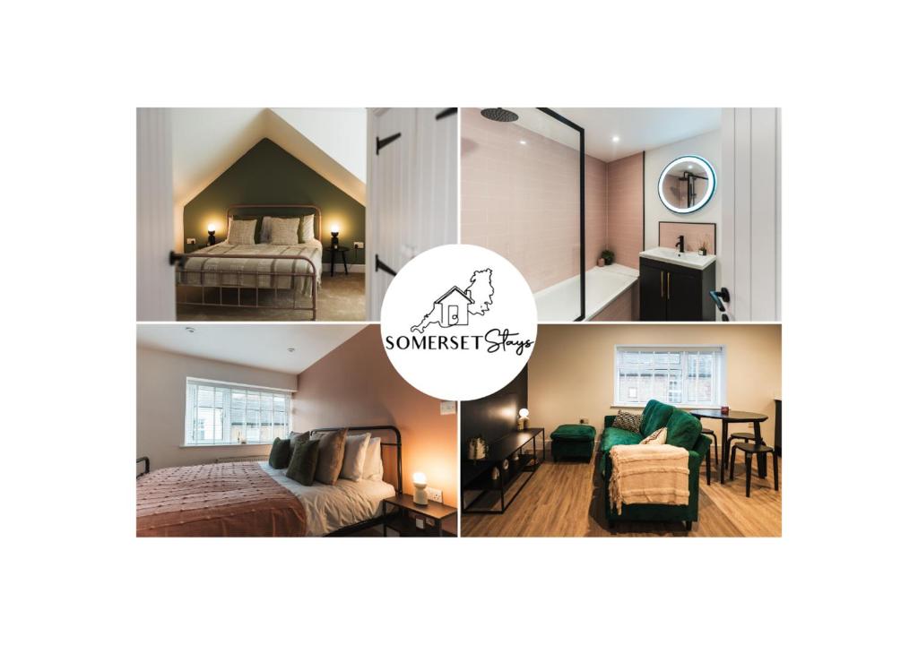 Feature Stone, Stunning Apartment, 2 x King Beds and Single, Sleeps 5, Castle Cary